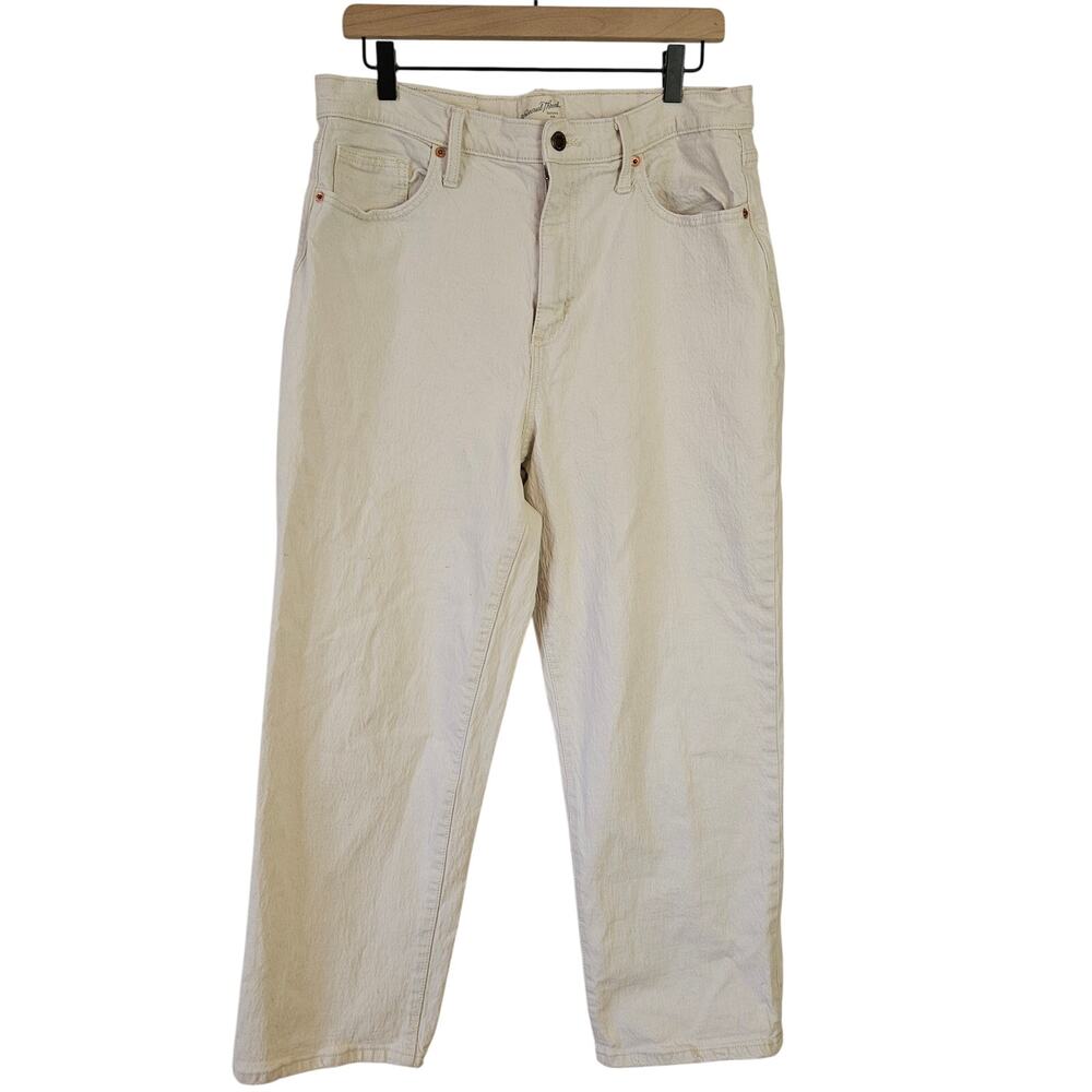Universal Thread Vintage Straight‎ High Waist Jeans 14 Ivory Denim